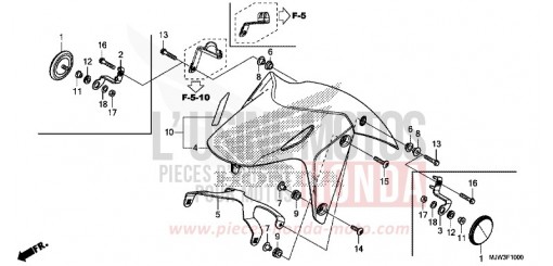 FRONT FENDER CB500XAH de 2017